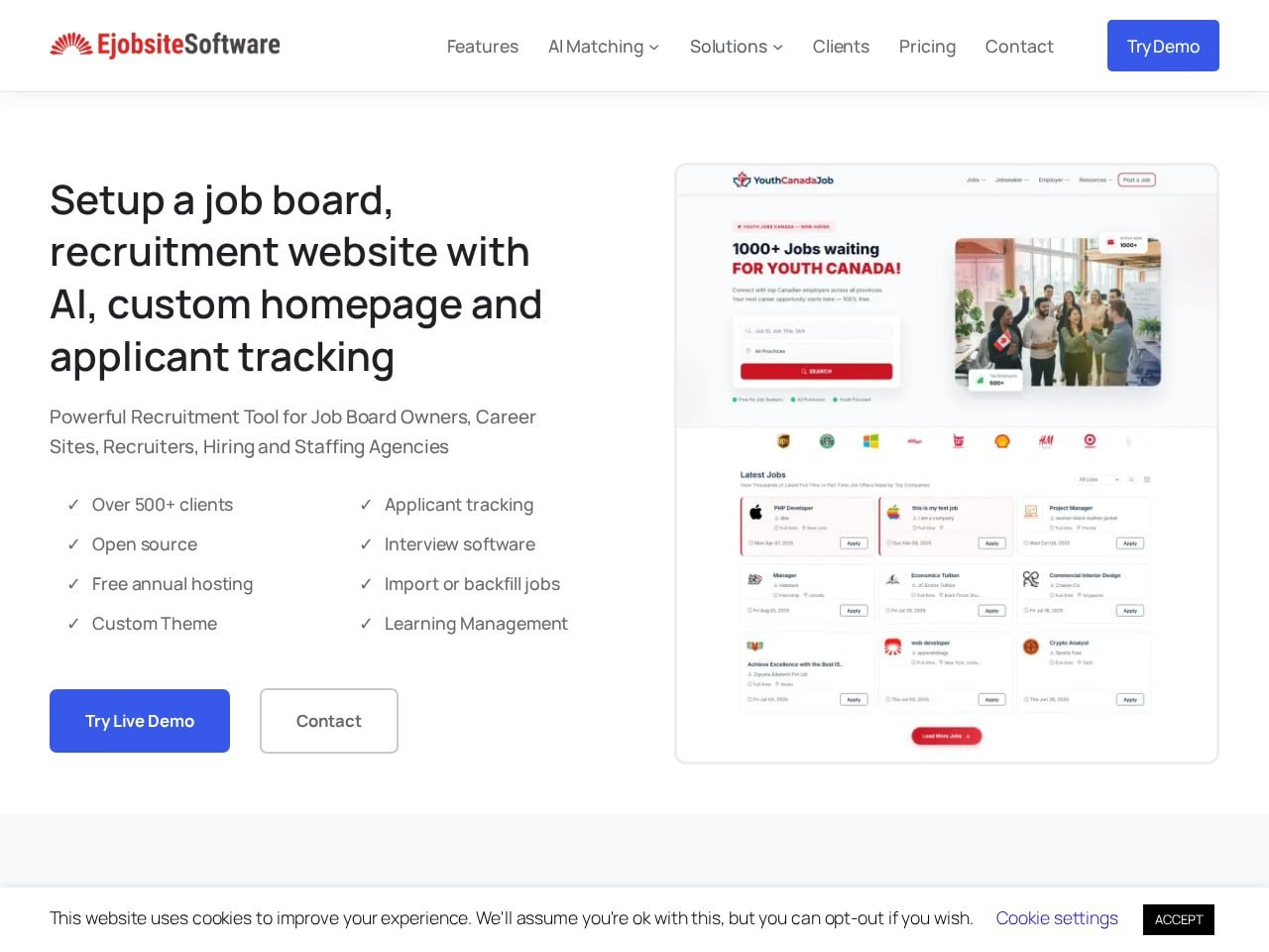 eJobSiteSoftware captura de tela do produto