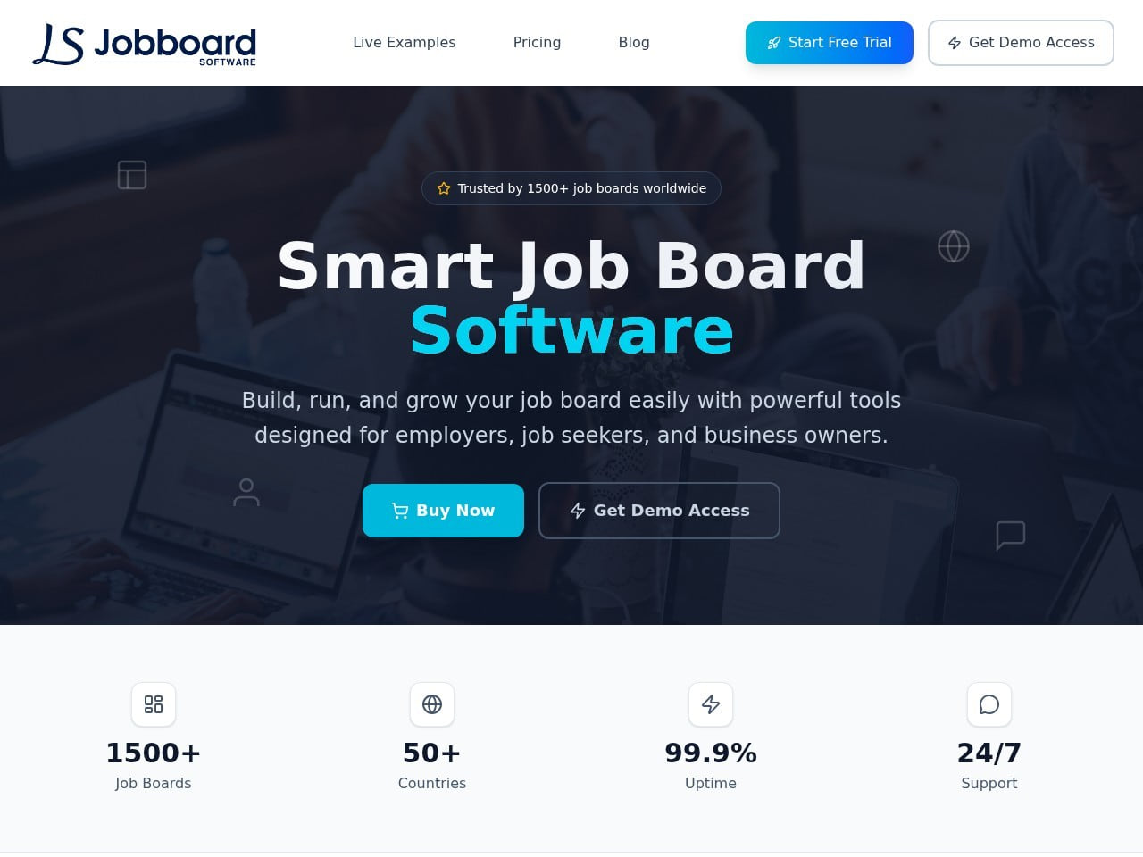 JobBoardSoftware.io captura de tela do produto