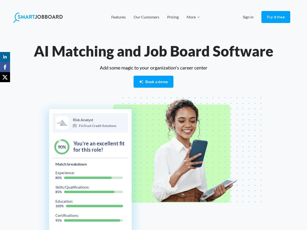SmartJobBoard captura de tela do produto